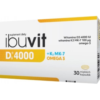Ibuvit D3 4000 + K2 MK-7 Omega3 30 kapsułek