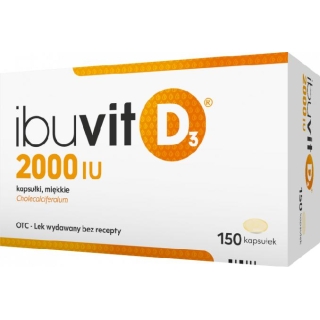 IBUVIT D3 2000 IU, niedobór witaminy D, 150 kapsułek - zdjęcie poglądowe #1