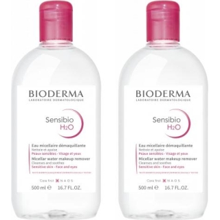 2 x BIODERMA SENSIBIO H2O Woda micelarna do demakijażu, 500 ml - zdjęcie poglądowe #1