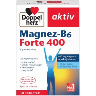 DOPPELHERZ AKTIV Magnez-B6 Forte, 30 tabletek - zdjęcie poglądowe #1