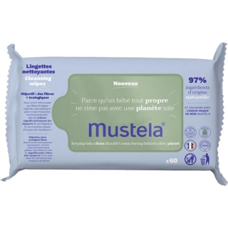 MUSTELA Chusteczki oczyszczające, 60 sztuk data ważności: 03.2025 - zdjęcie poglądowe #1