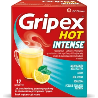 GRIPEX HOT INTENSE, 12 saszetek - zdjęcie poglądowe #1