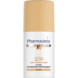 PHARMACERIS F Fluid łagodzący podrażnienia ochronno-korygujący Ivory 01 SPF50, 30 ml - zdjęcie poglądowe #1