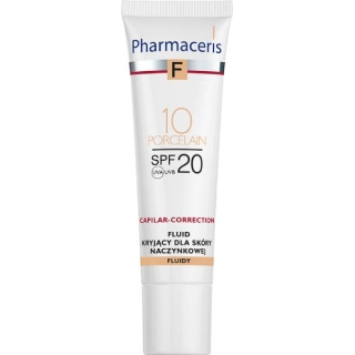 PHARMACERIS F Fluid kryjący do skóry naczynkowej Porcelain 10 SPF20, 30 ml - zdjęcie poglądowe #1