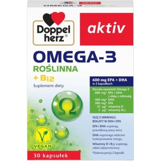 DOPPELHERZ AKTIV Omega 3 Roślinna, 30 kapsułek - zdjęcie poglądowe #1