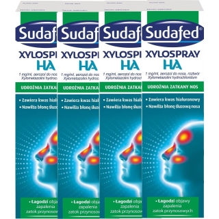 4 x SUDAFED XyloSpray HA, aerozol do nosa, 10 ml - zdjęcie poglądowe #1