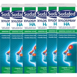 6 x SUDAFED XyloSpray HA, aerozol do nosa, 10 ml - zdjęcie poglądowe #1