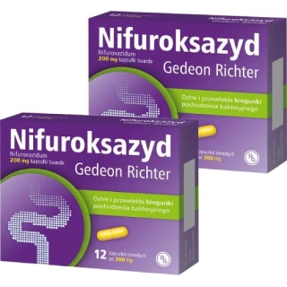 2 x Nifuroksazyd 200 mg 12 kapsułek - zdjęcie poglądowe #1