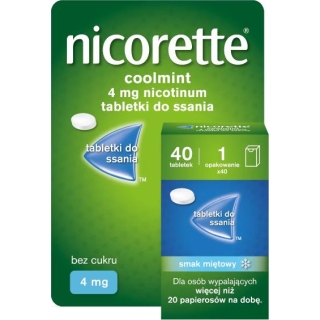 NICORETTE COOLMINT 4 mg, 40 tabletek do ssania - zdjęcie poglądowe #1