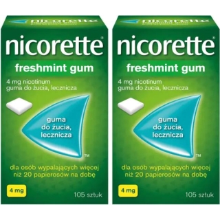 2 x NICORETTE Freshmint Gum 4mg, rzucanie palenia, 105 sztuk - zdjęcie poglądowe #1