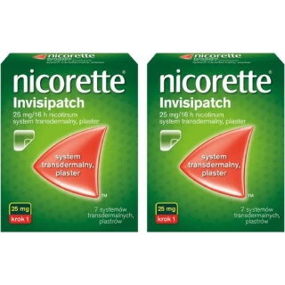 2 x NICORETTE INVISIPATCH Plaster na rzucanie palenia, 25 mg, 7 sztuk - zdjęcie poglądowe #1