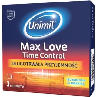 UNIMIL Max Love Time Control prezerwatywy, 3 sztuki - zdjęcie poglądowe #1