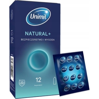 UNIMIL Natural+ prezerwatywy, 12 sztuk - zdjęcie poglądowe #1