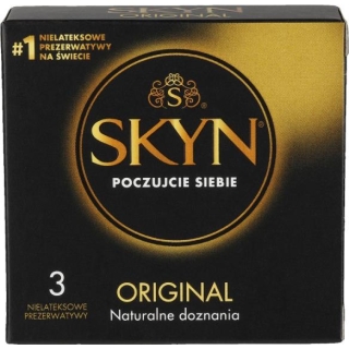 SKYN ORIGINAL Prezerwatywy nawilżane nielateksowe, 3 sztuki - zdjęcie poglądowe #1