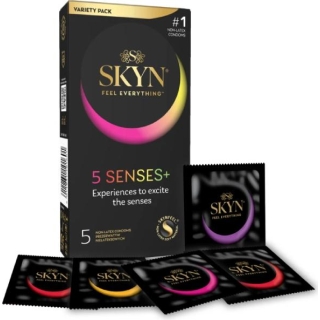 SKYN 5 Senses+ prezerwatywy nielateksowe, 5 sztuk - zdjęcie poglądowe #1