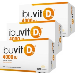 3 x Ibuvit D3 4000 IU 150 kapsulek miękkich - zdjęcie poglądowe #1