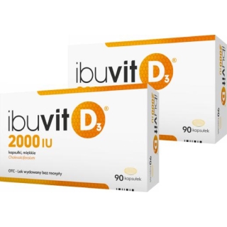 2 x Ibuvit D3 witamina D 2000 IU 90 kapsułki miękkie - zdjęcie poglądowe #1