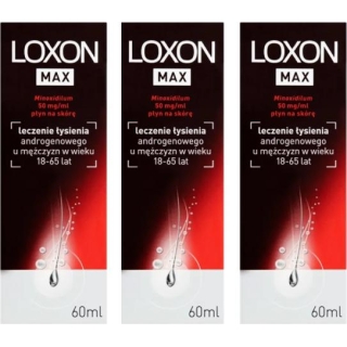 3 x LOXON MAX 5% płyn na skórę, 60 ml - zdjęcie poglądowe #1