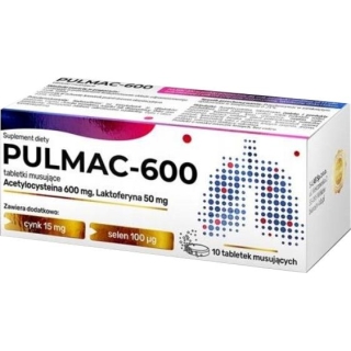 PULMAC-600, 10 tabletek musujących - zdjęcie poglądowe #1