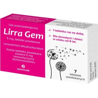 LIRRA Gem 5 mg, 7 tabletek - zdjęcie poglądowe #1