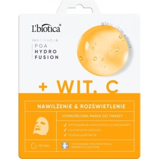 L'BIOTICA PGA Hydro Fusion Hydrożelowa maska do twarzy z witaminą C, 1 sztuka - zdjęcie poglądowe #1