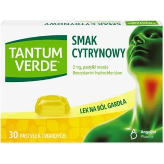 TANTUM VERDE o smaku cytrynowym, 30 pastylek - zdjęcie poglądowe #1