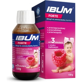 IBUM FORTE 200 mg/5ml zawiesina o smaku malinowym, 150 g - zdjęcie poglądowe #1