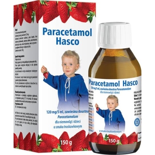 PARACETAMOL HASCO 120mg/5ml syrop o smaku truskawkowym, 150 ml - zdjęcie poglądowe #1