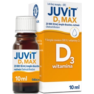 JUVIT D3 Max 20000j.m. krople doustne, 10 ml - zdjęcie poglądowe #1