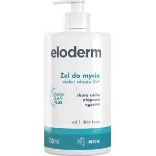 ELODERM Żel do mycia ciała i włosów 2w1, 750 ml - zdjęcie poglądowe #1