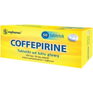 COFFEPIRINE Tabletki od bólu głowy, 50 sztuk - zdjęcie poglądowe #1