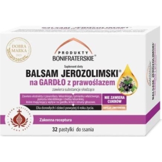 Balsam Jerozolimski na gardło z prawoślazem, 32 pastylki - zdjęcie poglądowe #1