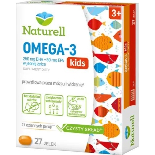NATURELL Omega-3 kids żelki, 27 sztuk - zdjęcie poglądowe #1