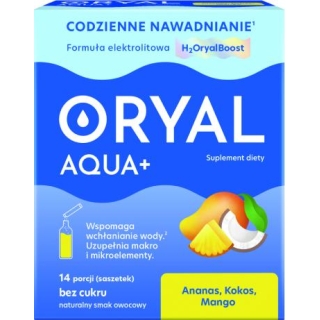 ORYAL Aqua+ ananas, kokos, mango, 14 saszetek - zdjęcie poglądowe #1