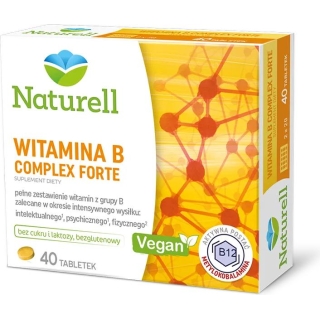 NATURELL Witamina B Complex Forte, 40 tabletek - zdjęcie poglądowe #1