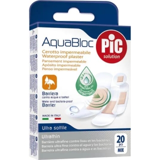 PIC Aquabloc Mix plaster antybakteryjny, 20 sztuk - zdjęcie poglądowe #1