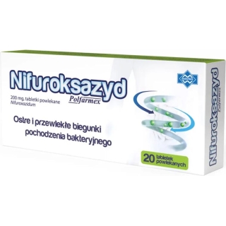 Nifuroksazyd Polfarmex 200mg, 20 tabletek - zdjęcie poglądowe #1