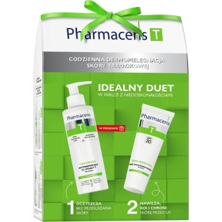 PHARMACERIS T Zestaw Sebo-moistatic krem + Puri Sebogel, 50 ml + 80 ml