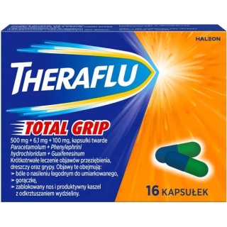 THERAFLU Total Grip, 16 kapsułek - zdjęcie poglądowe #1