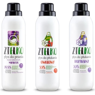 Zielko Płyn do prania tkanin kolorowych 1l + Zielko Płyn do płukania owocowy 1 l + Zielko Tropikalny Płyn do płukania tropikalny 1 l - zdjęcie poglądowe #1