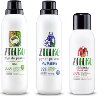 Zielko Płyn do prania tkanin białych i jasnych 1 l + Zielko Odplamiacz żel 400 ml + Zielko Płyn do płukania kwiatowy 1 l - zdjęcie poglądowe #1