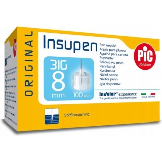 PIC Insupen Original Igły do penów insulinowych 31G 8mm 100 szt. - zdjęcie poglądowe #1