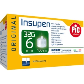 PIC Insupen Original Igły do penów insulinowych 32G 6mm 100 sztuk - zdjęcie poglądowe #1