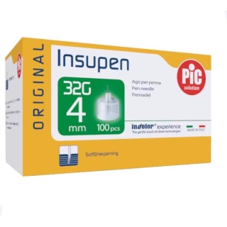 PIC Insupen Original Igły do penów insulinowych 32G 4 mm 100 sztuk - zdjęcie poglądowe #1