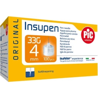 PIC Insupen Original Igły do penów 33G 4mm 100 sztuk - zdjęcie poglądowe #1