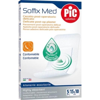 PIC SoffixMed pooperacyjny plaster antybakteryjny 15x10cm 5 sztuk - zdjęcie poglądowe #1