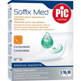 PIC Soffix Med Plaster pooperacyjny antybakteryjny 10x10 cm 5 sztuk - zdjęcie poglądowe #1