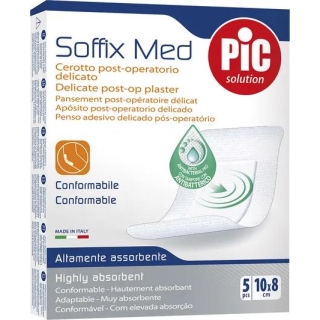 PIC Soffix Med Plaster pooperacyjny antybakteryjny 10 x 8cm 5 sztuk - zdjęcie poglądowe #1