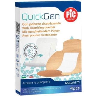 PIC QuickGen Plaster z gazą nasączaną kwasem hialuronowym mix plastrów 4 sztuki - zdjęcie poglądowe #1