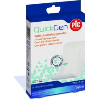 PIC QuickGen Plaster z gazą nasączaną kwasem hialuronowym 7,5x10 cm 5 sztuk - zdjęcie poglądowe #1
